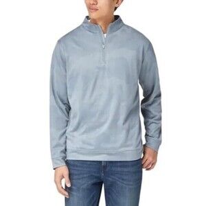 Kirkland Signature Men’s Performance Quarter Zip, Gray, M